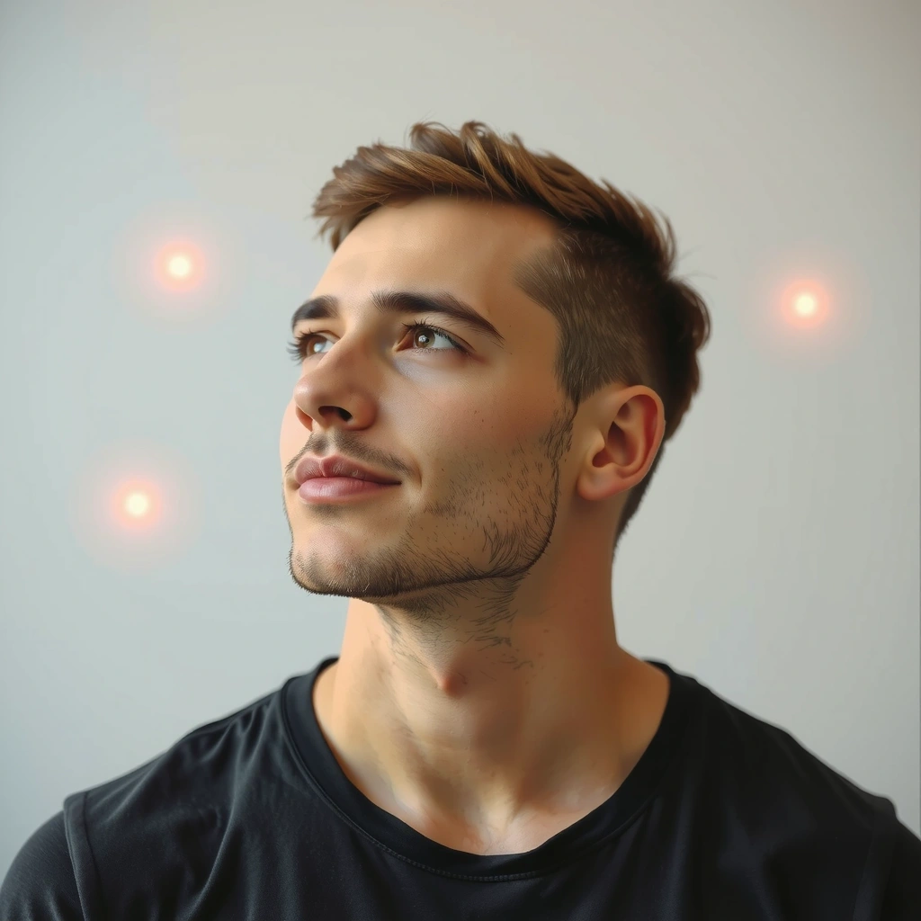 Man with balanced hormones